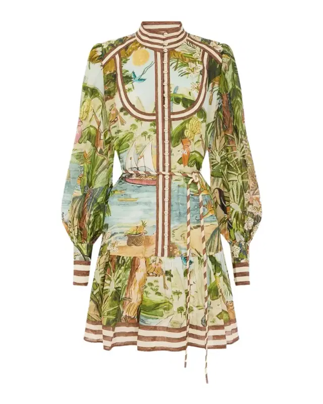 ALÉMAIS Toucan Tango Mini Shirtdress