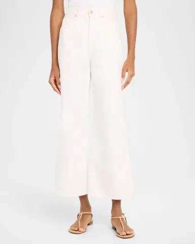 Veronica Beard Taylor Cropped High-Rise Wide Jeans | Thumbnail 4 Veronica Beard Taylor Cropped High-Rise Wide Jeans | Thumbnail 4