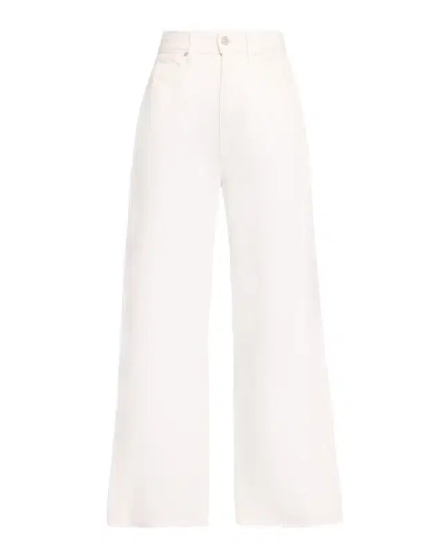 Veronica Beard Taylor Cropped High-Rise Wide Jeans