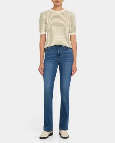 FRAME The Striped Gather Sweater | Thumbnail 2 FRAME The Striped Gather Sweater | Thumbnail 2