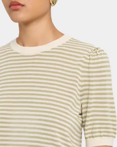 FRAME The Striped Gather Sweater | Thumbnail 5 FRAME The Striped Gather Sweater | Thumbnail 5