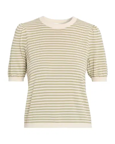 FRAME The Striped Gather Sweater | Thumbnail 1 FRAME The Striped Gather Sweater | Thumbnail 1