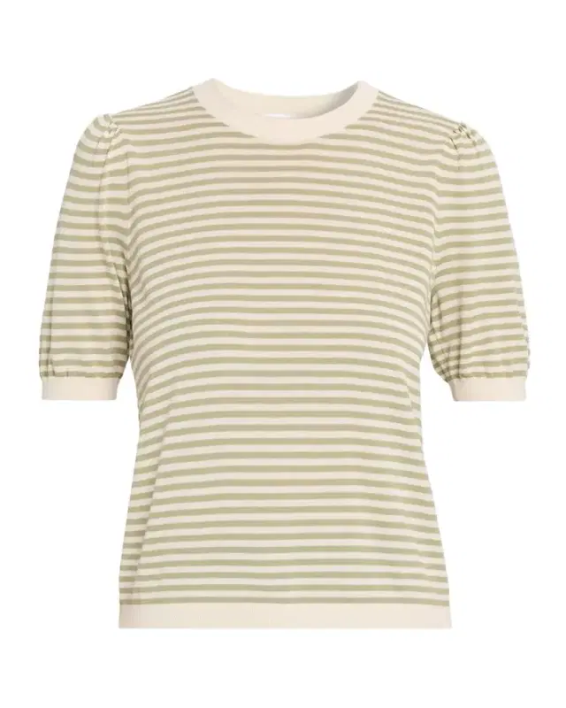 FRAME The Striped Gather Sweater