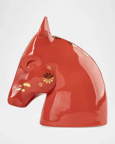 Lladro The Horse Sculpture, Red/Gold | Thumbnail 3