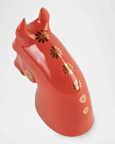 Lladro The Horse Sculpture, Red/Gold | Thumbnail 4