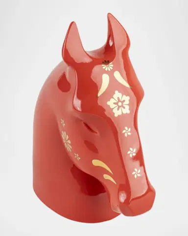 Lladro The Horse Sculpture, Red/Gold | Thumbnail 6