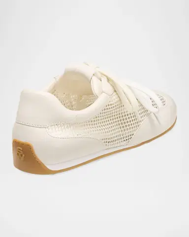 Stuart Weitzman Bond Mesh and Leather Low-Top Sneakers | Thumbnail 2