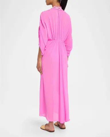 Ramy Brook Riley Embroidered Maxi Robe Dress | Thumbnail 3