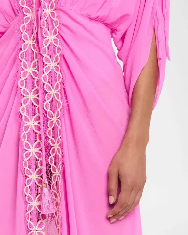 Ramy Brook Riley Embroidered Maxi Robe Dress | Thumbnail 5