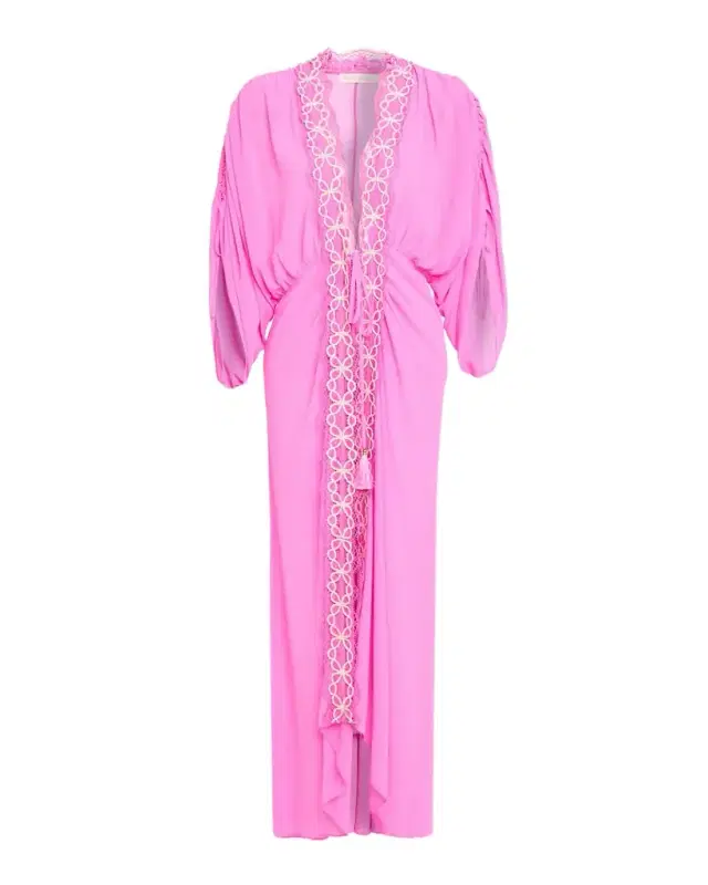 Riley Embroidered Maxi Robe Dress