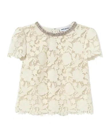 Self-Portrait Floral Lace Top | Thumbnail 1 Self-Portrait Floral Lace Top | Thumbnail 1