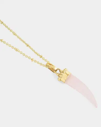 Anabel Aram Jewelry Milos Stone Horn Charm, Rose Quartz | Thumbnail 5