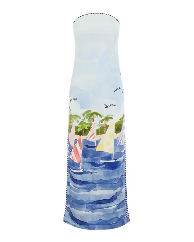 Ava Strapless Bustier Maxi Dress