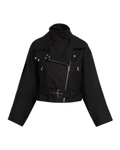 Alaïa Layered Cotton Biker Jacket | Thumbnail 1 Alaïa Layered Cotton Biker Jacket | Thumbnail 1