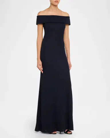 ALAÏA Off-The-Shoulder Jersey Bandeau Maxi Dress | Thumbnail 4 ALAÏA Off-The-Shoulder Jersey Bandeau Maxi Dress | Thumbnail 4