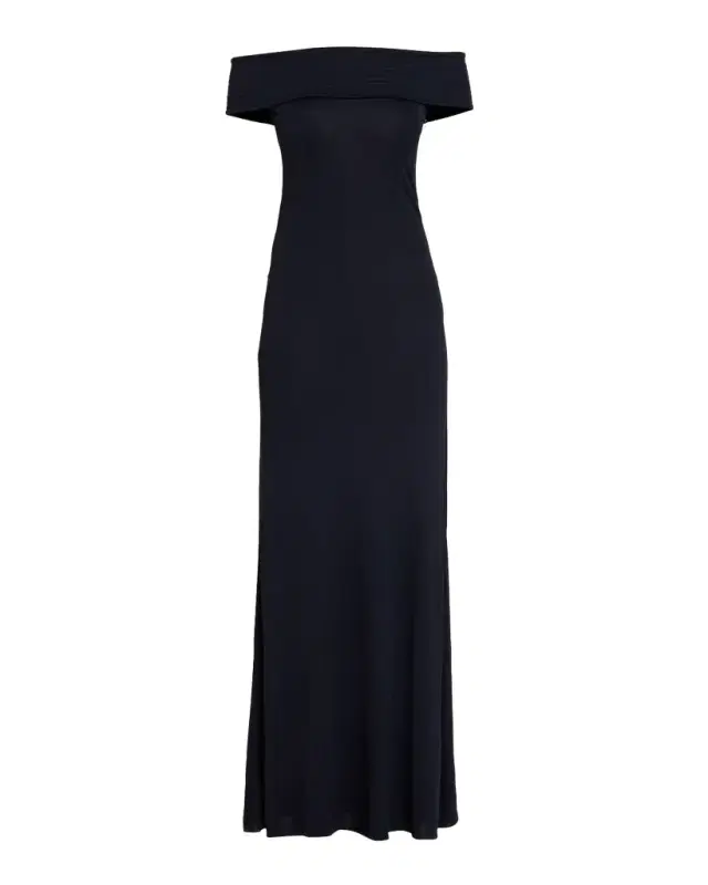 ALAÏA Off-The-Shoulder Jersey Bandeau Maxi Dress