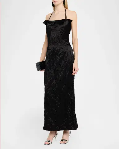FFORME Maisie Sculpted Halter Column Dress | Thumbnail 3 FFORME Maisie Sculpted Halter Column Dress | Thumbnail 3