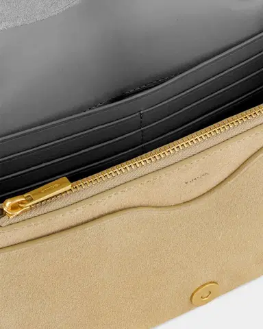 Vince Logo Suede Wallet-On-Strap | Thumbnail 3
