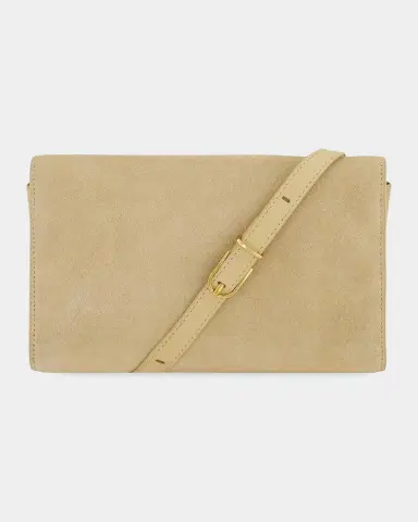 Vince Logo Suede Wallet-On-Strap | Thumbnail 5