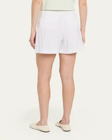 Theory Pleated A-Line Linen-Blend Shorts | Thumbnail 8