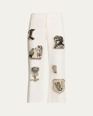 Libertine Graphic Patches Kickflare-leg Ankle Jeans | Thumbnail 5 Libertine Graphic Patches Kickflare-leg Ankle Jeans | Thumbnail 5