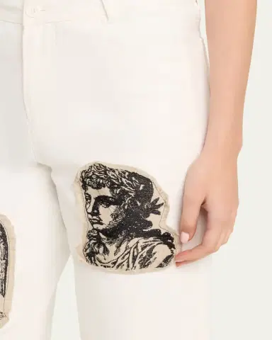Libertine Graphic Patches Kickflare-leg Ankle Jeans | Thumbnail 9 Libertine Graphic Patches Kickflare-leg Ankle Jeans | Thumbnail 9