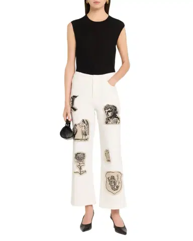 Libertine Graphic Patches Kickflare-leg Ankle Jeans | Thumbnail 1 Libertine Graphic Patches Kickflare-leg Ankle Jeans | Thumbnail 1