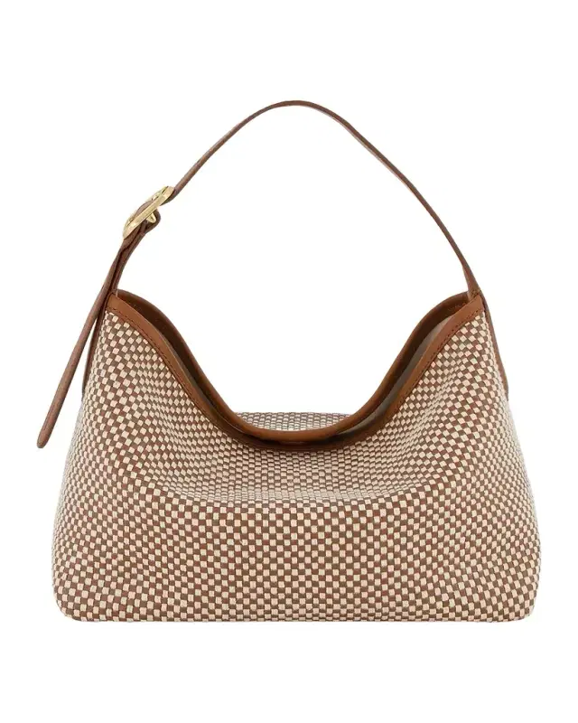 Vince Vivian Woven Leather Hobo Bag