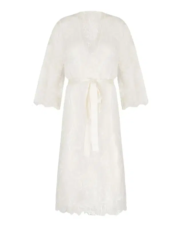Scalloped Floral Lace Robe