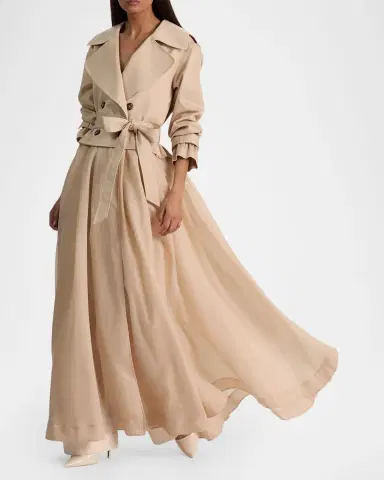 ALICE + OLIVIA Nevada Double-Breasted Trench Coat | Thumbnail 4