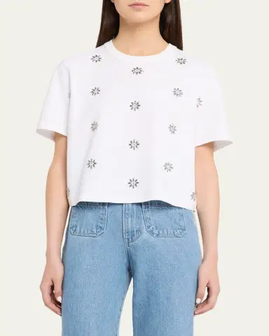 Veronica Beard Embellished Crewneck T-Shirt | Thumbnail 4 Veronica Beard Embellished Crewneck T-Shirt | Thumbnail 4