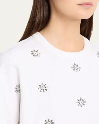 Veronica Beard Embellished Crewneck T-Shirt | Thumbnail 5 Veronica Beard Embellished Crewneck T-Shirt | Thumbnail 5