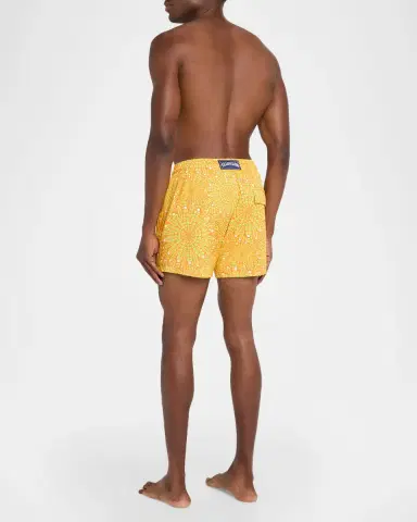 Vilebrequin Men's Mosaic Urchin Stretch Nylon Swim Trunks | Thumbnail 3 Vilebrequin Men's Mosaic Urchin Stretch Nylon Swim Trunks | Thumbnail 3