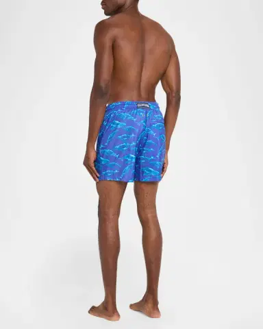 Vilebrequin Men's Sparkling Whales Nylon Swim Trunks | Thumbnail 3 Vilebrequin Men's Sparkling Whales Nylon Swim Trunks | Thumbnail 3