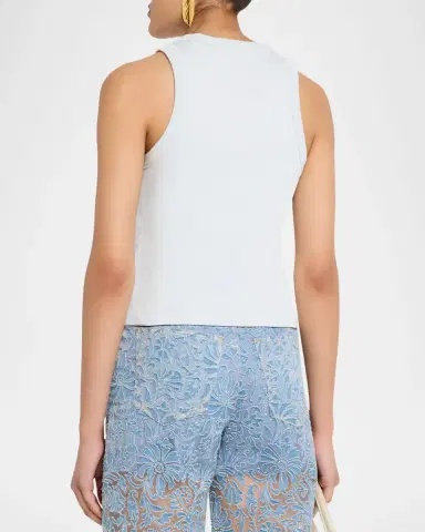 Veronica Beard Jordyn Cropped Tank Top | Thumbnail 3