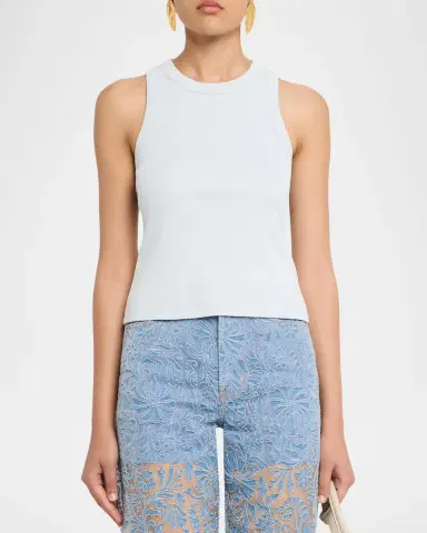 Veronica Beard Jordyn Cropped Tank Top | Thumbnail 4