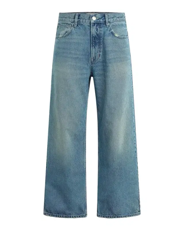 Men 's Luca Faded Denim Wide-Leg Jeans