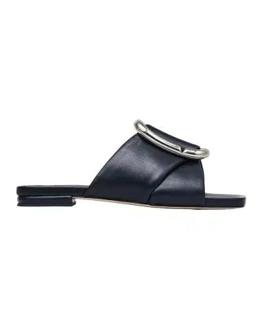 Marc Jacobs The Criss Cross Leather Flat Slide Sandals | Thumbnail 1