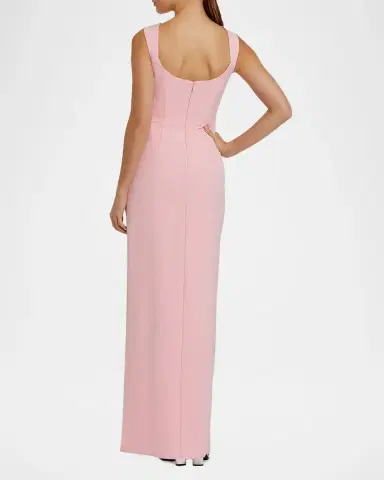 Mac Duggal Bow-Embellished Crepe Column Gown | Thumbnail 2 Mac Duggal Bow-Embellished Crepe Column Gown | Thumbnail 2