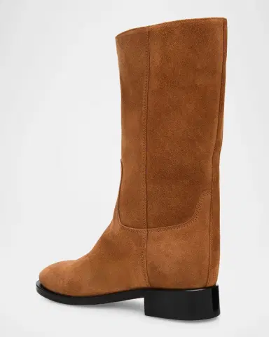 Santoni Suede Mid-Calf Boots | Thumbnail 3