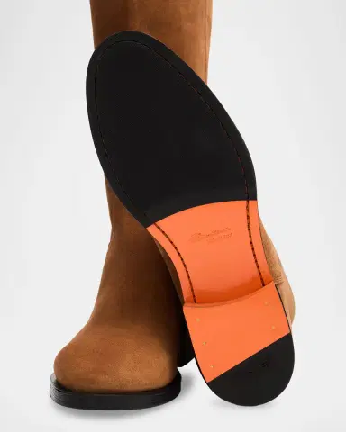 Santoni Suede Mid-Calf Boots | Thumbnail 4