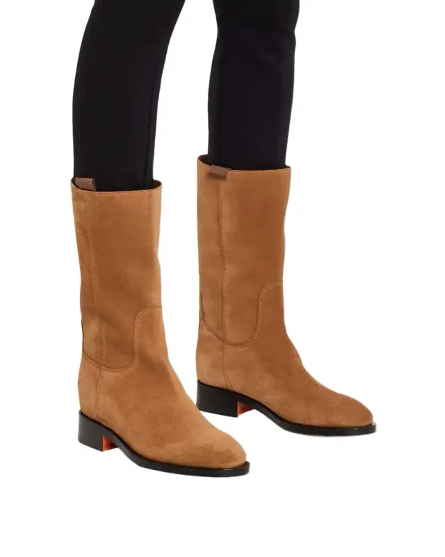 Suede Mid-Calf Boots