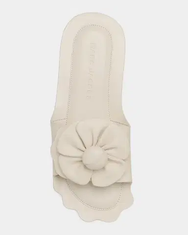 Marc Jacobs The Daisy Leather Flat Slide Sandals | Thumbnail 2