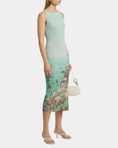 Staud Bryn Seaside-Print Rib Knit Midi Dress | Thumbnail 7 Staud Bryn Seaside-Print Rib Knit Midi Dress | Thumbnail 7