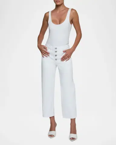 L'AGENCE Liora High-Rise Cropped Denim Jeans | Thumbnail 2
