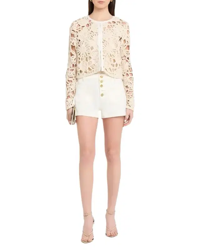 Adelynn Openwork Floral Jacket