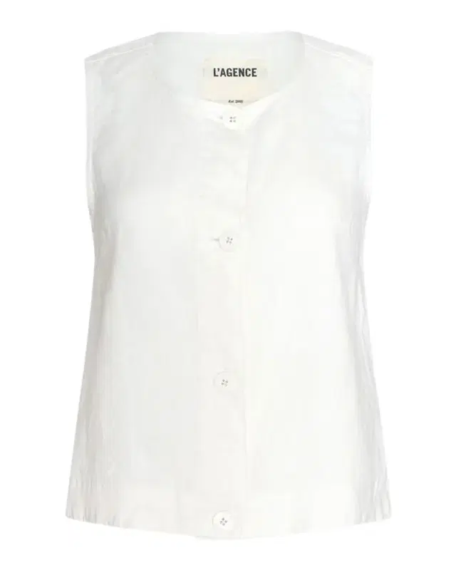 L 'Agence Foster Sleeveless Linen Top
