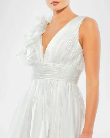 Mac Duggal Ruffled Fit-and-Flare Minidress | Thumbnail 3
