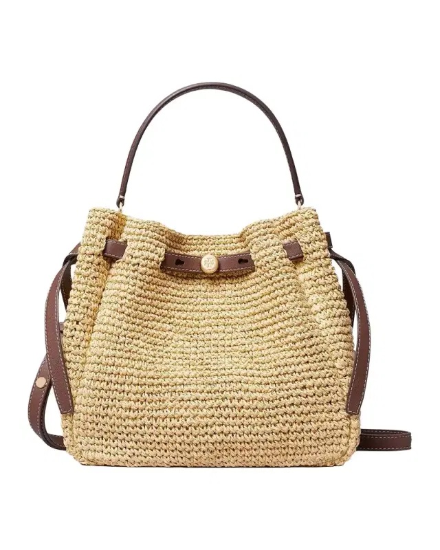 Romy Straw Bucket Bag