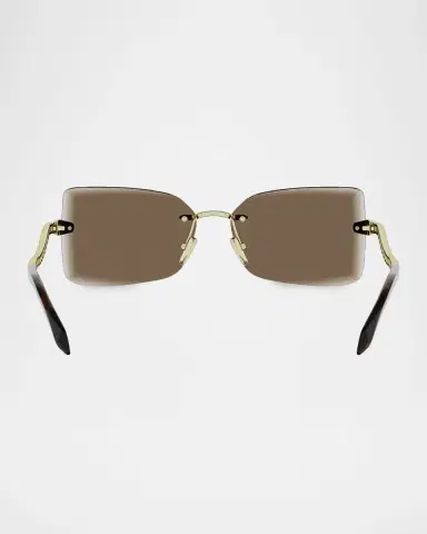 BVLGARI Serpenti 62mm Metal Rectangular Sunglasses | Thumbnail 5